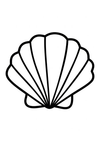 Seashell Coloring Page - Ocean Adventure