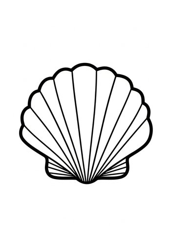 Seashell Coloring Page: Beach Day Fun
