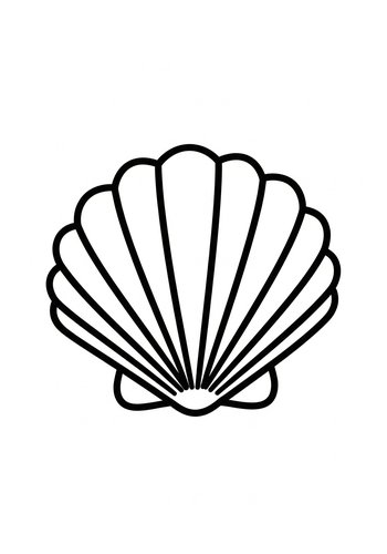Seashell Coloring Page For Under The Sea Fun