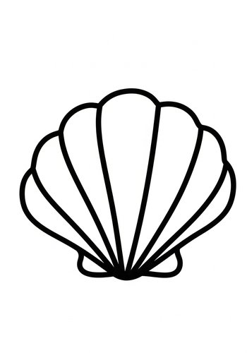 Seashell Coloring Page: Ocean Fun