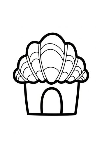 Seashell House Coloring Page Fun