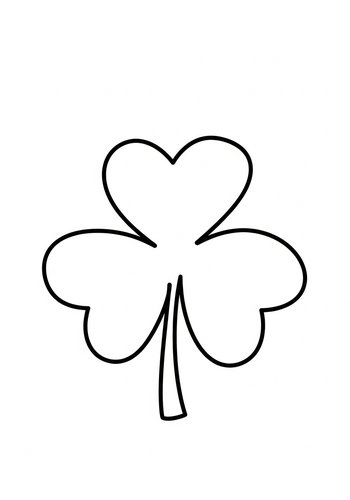 Coloring Page: Shamrock Coloring Page: Lucky Clover Design