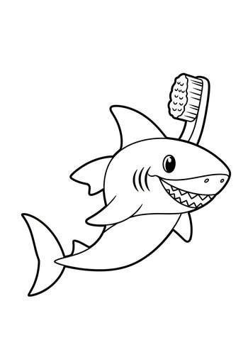 Sharky Smiles: A Brushing Buddy Coloring Adventure