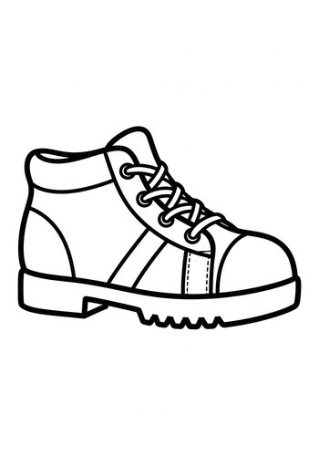 Shoe Coloring Page: Footwear Fun