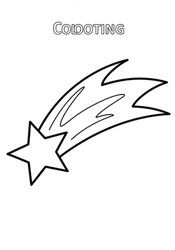 Shooting Star Coloring Page - Celestial Fun