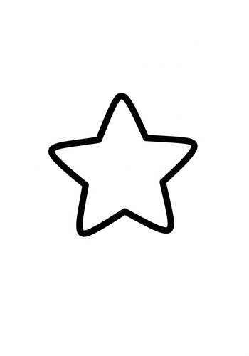 Simple Star Coloring Page For Kids