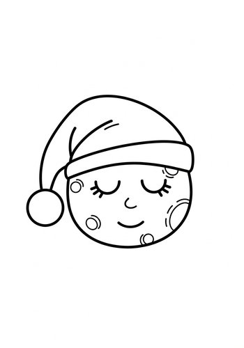 Sleepy Moon Coloring Page For Kids