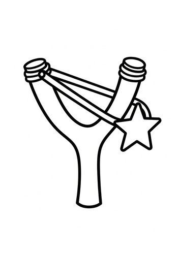 Slingshot Coloring Page: Aim For Fun