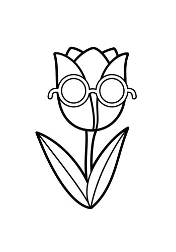 Smart Flower Coloring Page: Botanical Fun