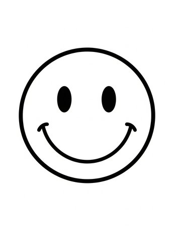 Smiling Face Coloring Page: Spread Joy