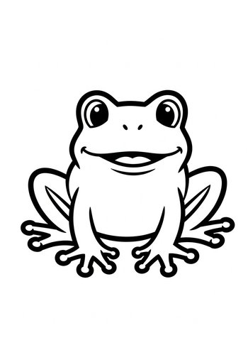 Smiling Frog Coloring Page: Hoppy Fun