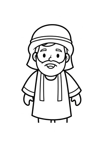 Smiling Saint Joseph Coloring Page
