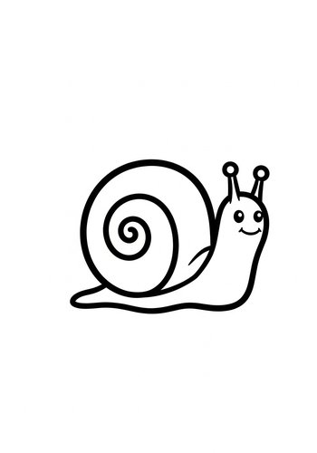Smiling Snail Coloring Page Fun
