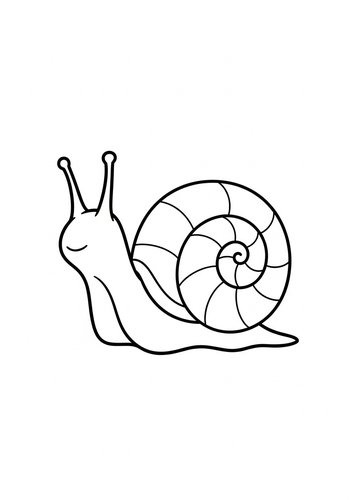 Snail Coloring Page For Kids