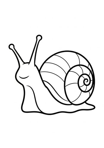 Snail Coloring Page For Kids