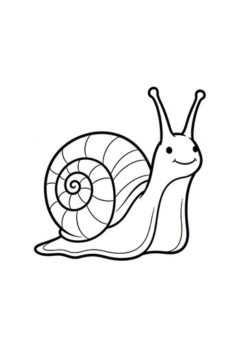 Snail Coloring Page For Kids: A Garden Adventure