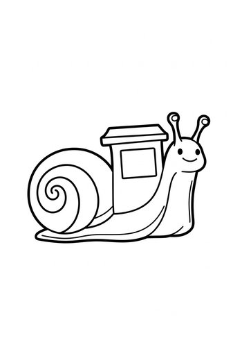 Snail House Coloring Page: Creative Fun