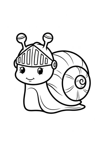 Snail Knight Coloring Page: A Hero's Quest