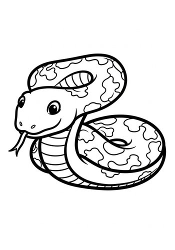 Snake Coloring Page: Reptile Fun
