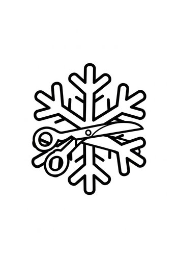 Snowflake Craft Coloring Page