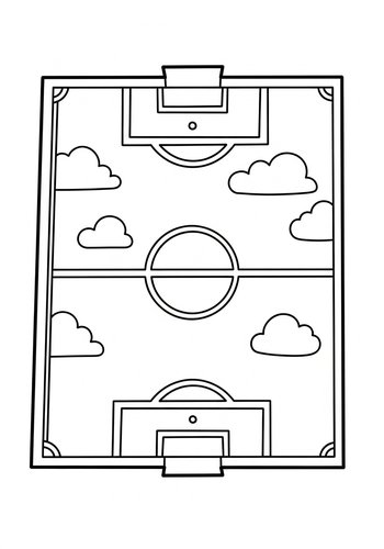 Coloring Page: Soccer Field Dreams: A Coloring Adventure