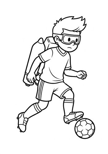 Soccer Star Coloring Page