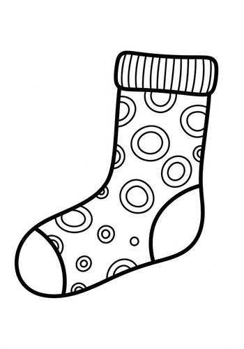 Sock Coloring Page Fun
