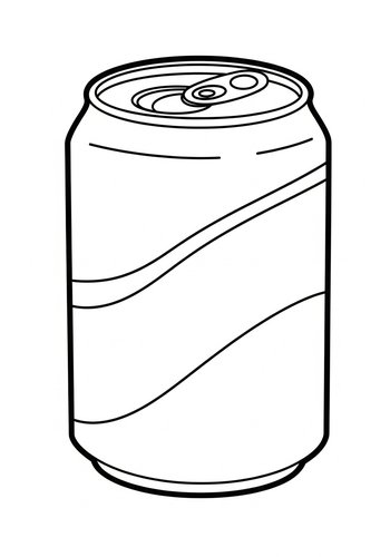 Soda Can Coloring Page Fun