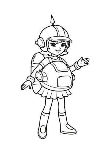 Space Girl Coloring Page: Blast Off With Creativity