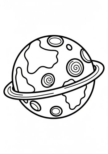 Coloring Page: Space Planet Coloring Page Fun
