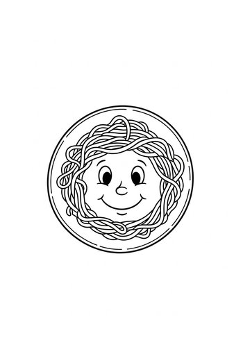 Spaghetti Face Fun: A Coloring Adventure