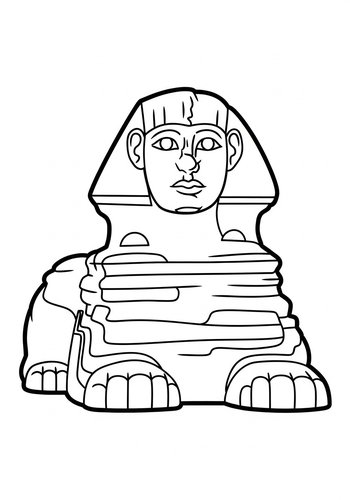 Sphinx Coloring Page: Ancient Egypt Fun
