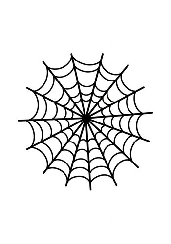 Spider Web Coloring Page - Halloween Fun