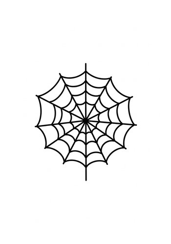 Spider Web Coloring Page For Halloween Fun