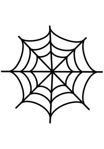 Spider Web Coloring Page Fun