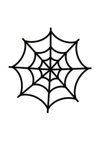 Spider Web Coloring Page: Spooky Fun