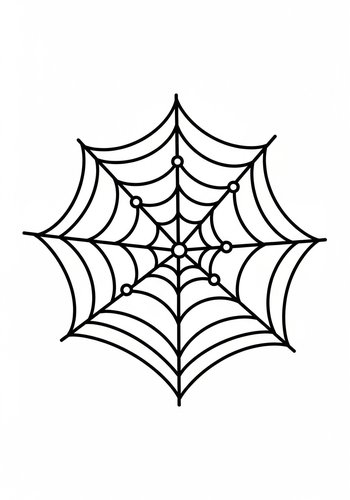 Spooky Spiderweb Coloring Page