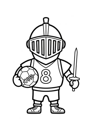 Sporty Knight Coloring Page