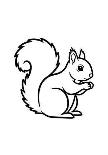 Squirrel Coloring Page: A Nutty Adventure