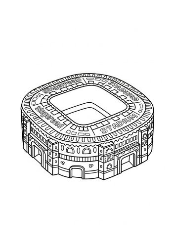 Stadium Coloring Page For Sports Fans