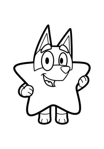 Star Character Coloring Page Fun