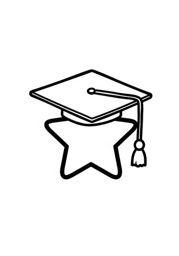 Star Graduate Coloring Page