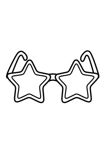 Star Power Glasses Coloring Page