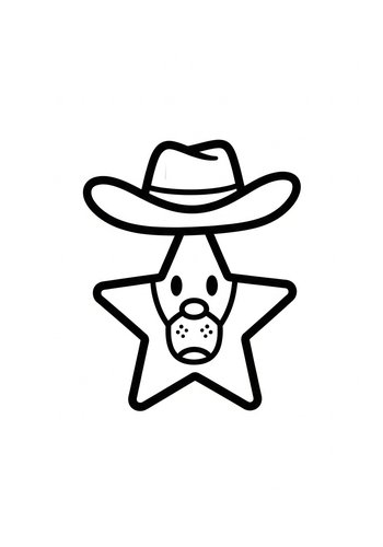Star Sheriff Coloring Page