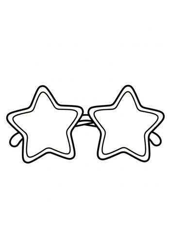 Star Sunglasses Coloring Page