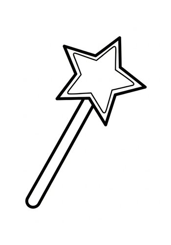Star Wand Coloring Page: A Magical Adventure