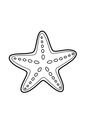 Starfish Adventure: A Coloring Page Under The Sea