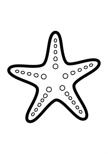 Starfish Coloring Page: Ocean Fun
