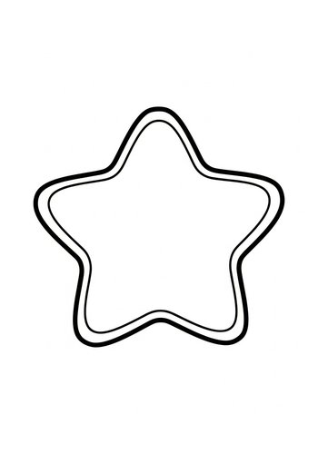 Starry Coloring Page For Kids