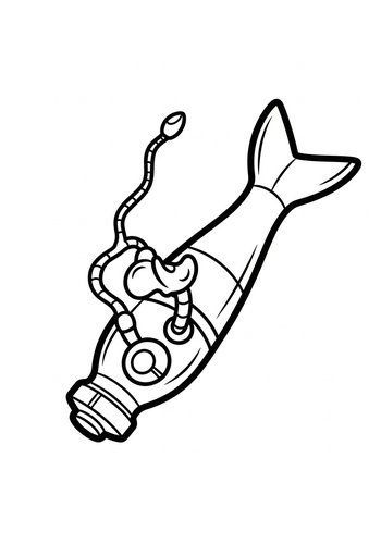 Steampunk Fish Coloring Page: Dive Into Creativity
